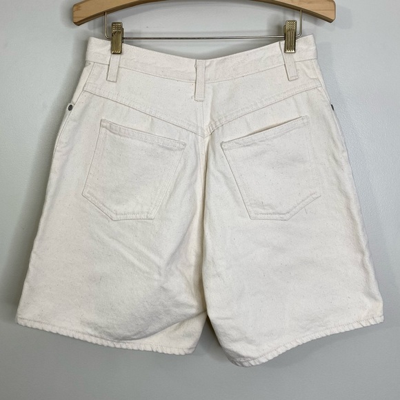 VINTAGE DANIEL HECHTER DENIM CREAM HIGH WAISTED DENIM SHORTS 90’s STYLE - Picture 8 of 9